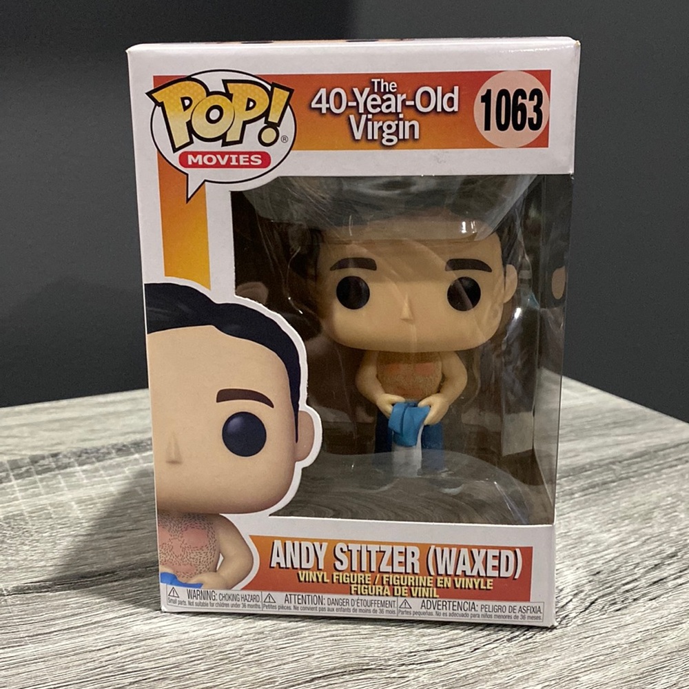 Funko Pop! Movies | The 40-Year-Old Virgin #1063: Andy Stitzer (Waxed) - Figure